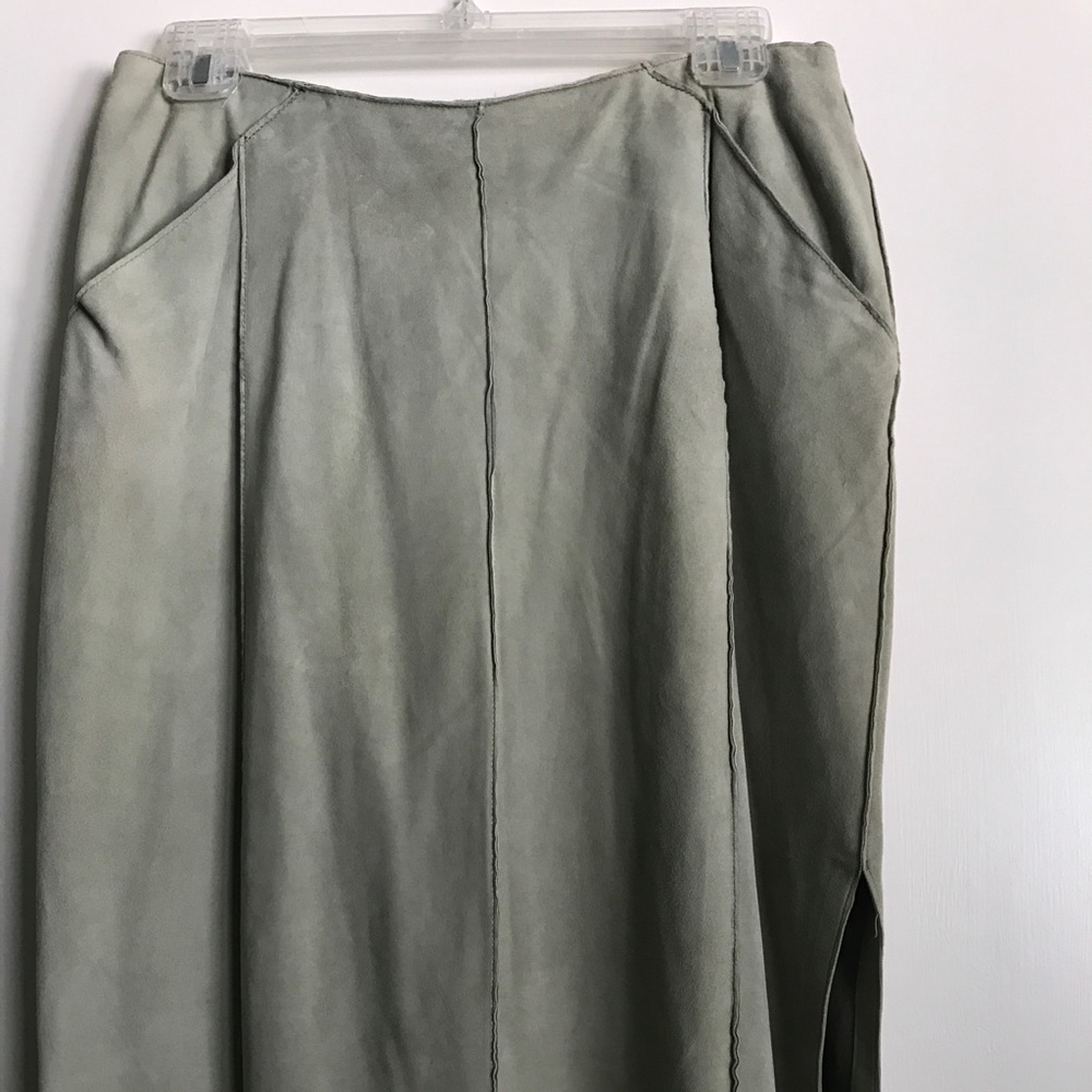 Emporio Armani green suede skirt